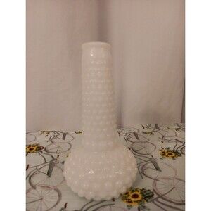 Vintage 7.5" Milkglass Vase With Hobnail Pattern